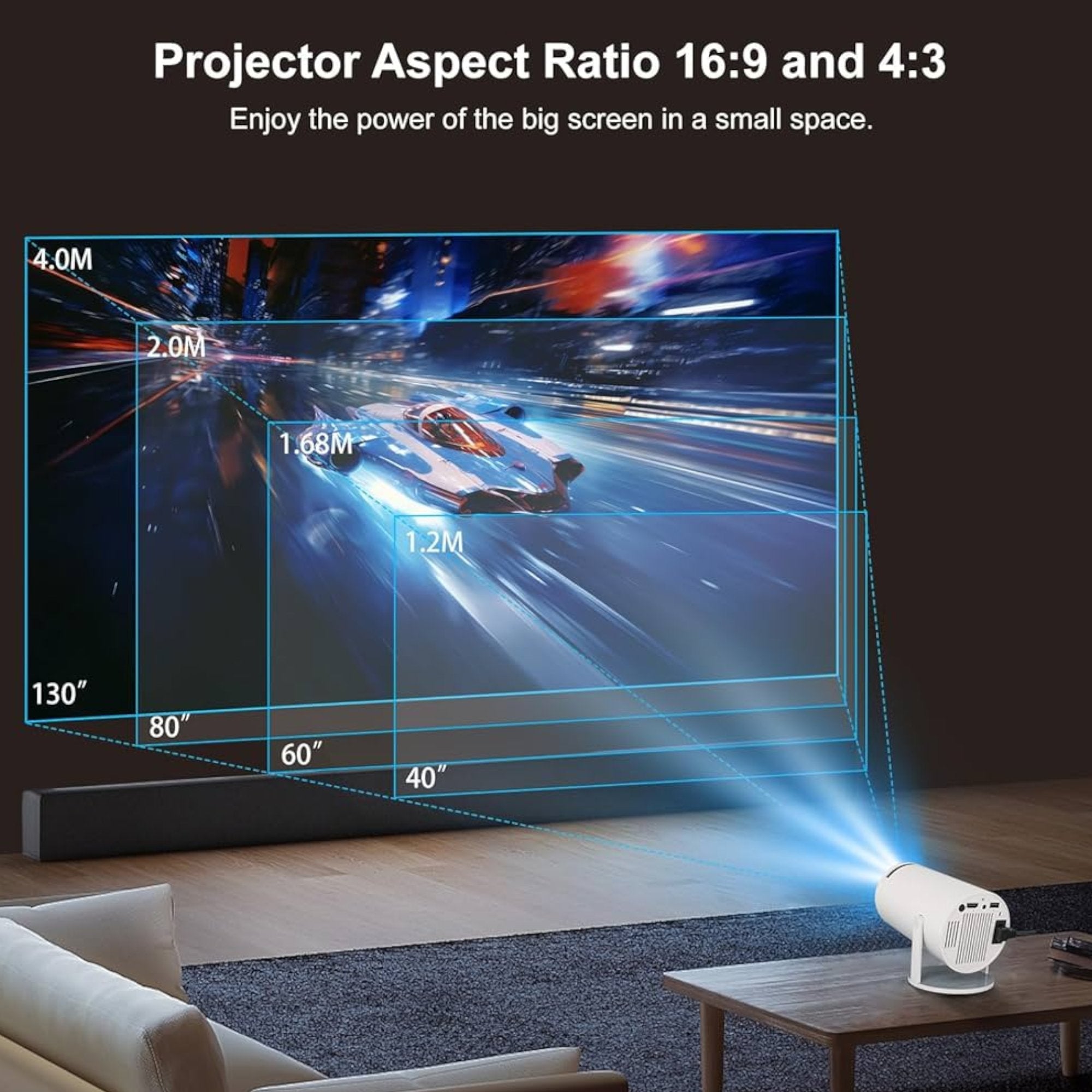 Impresivni 4K Projektor HD s 20.000 Igra – Android 11 Prijenosno Kućno Kino