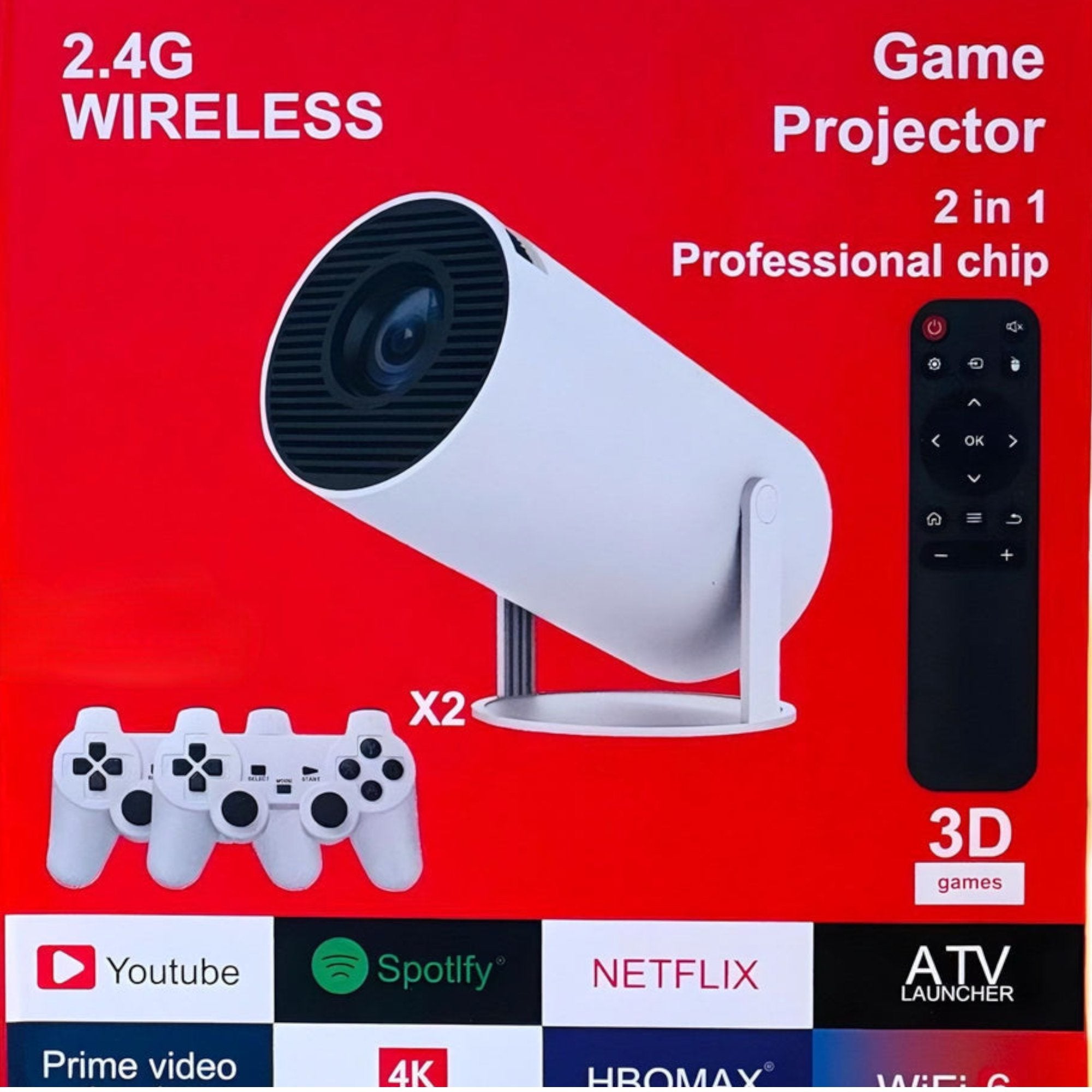Impresivni 4K Projektor HD s 20.000 Igra – Android 11 Prijenosno Kućno Kino