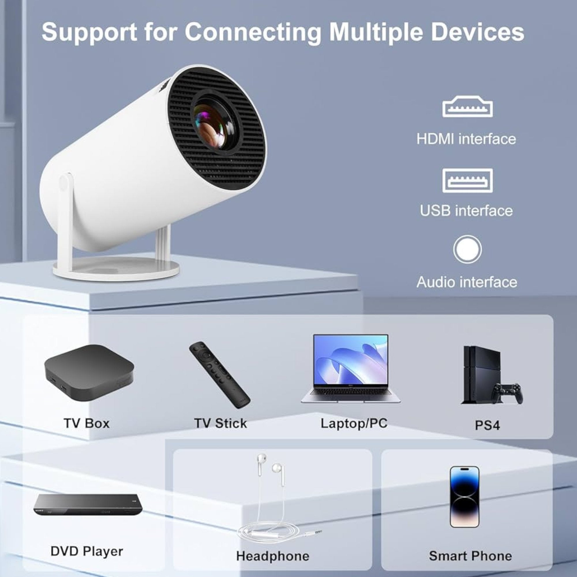 Impresivni 4K Projektor HD s 20.000 Igra – Android 11 Prijenosno Kućno Kino