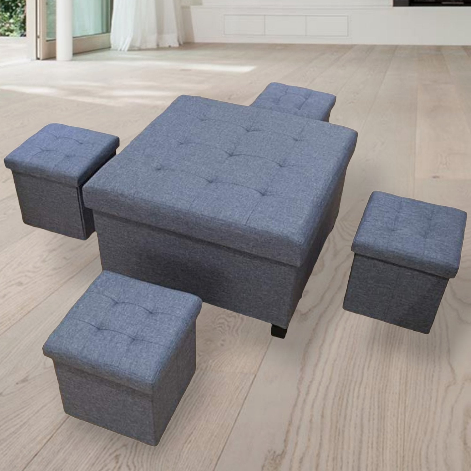Elegantan sklopivi set taburea od 5 u 1