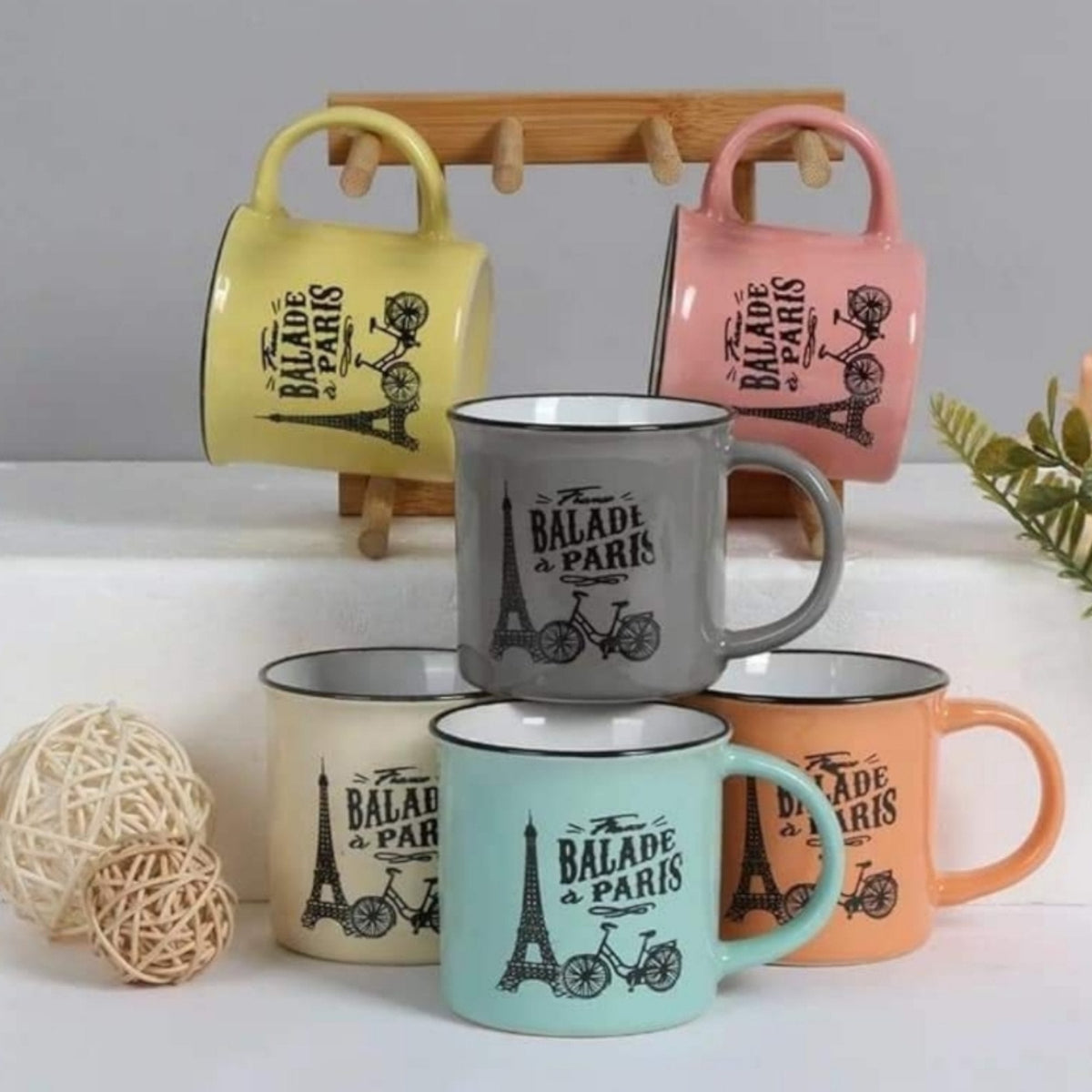 Set od 6 elegantnih keramičkih šolja za svaki dan