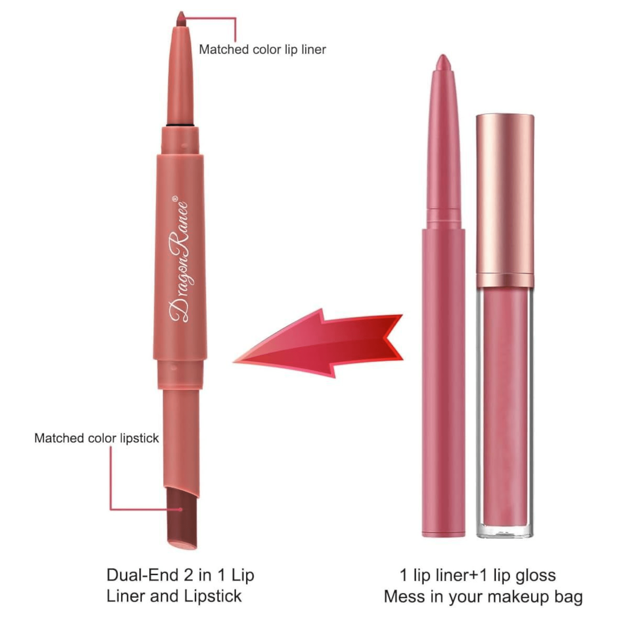Set od 6 ruž-eva za usne "Dragon Ranee" – Elegantan i vibrantan izgled