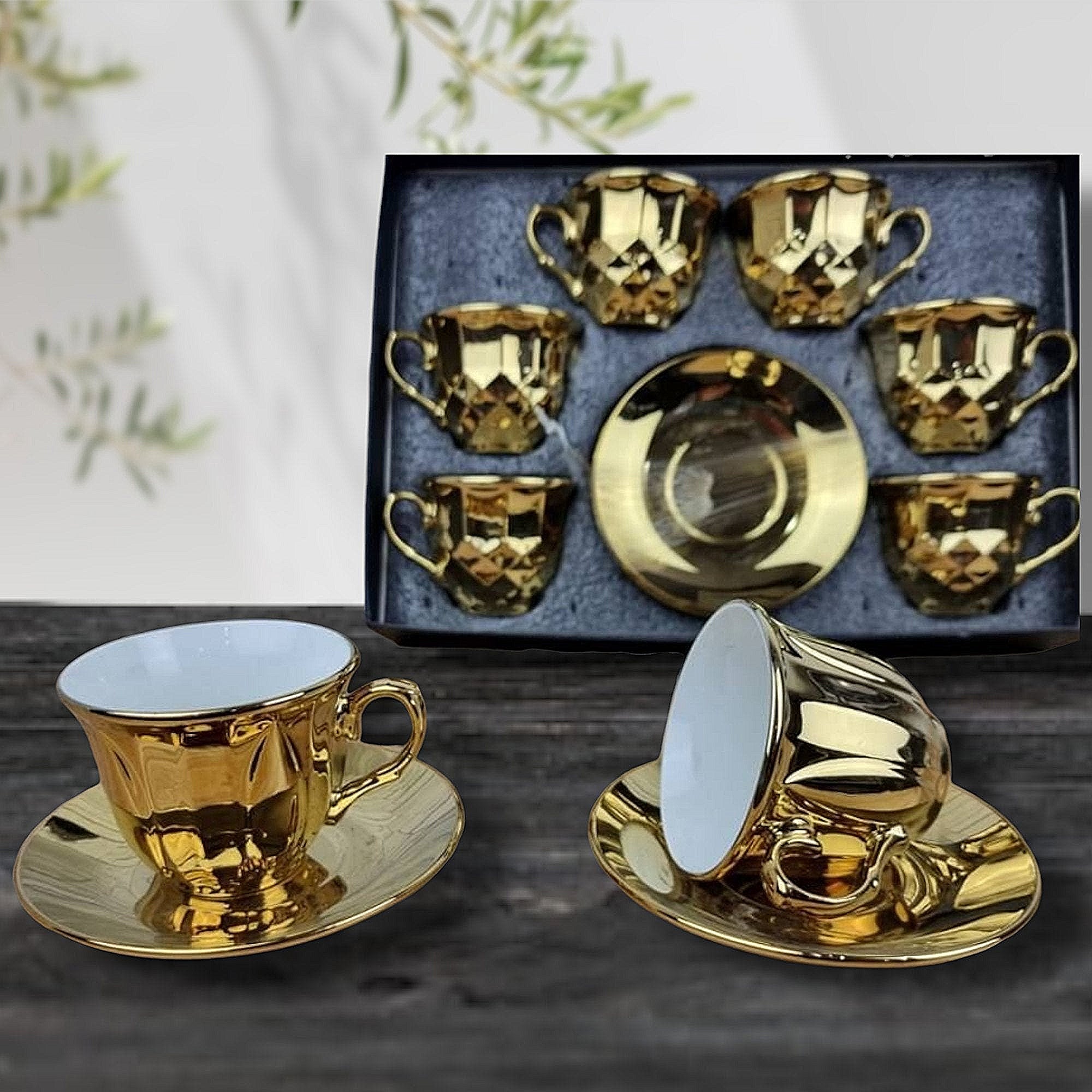 Luksuzni 6-dijelni Set Šolja "Gold" za elegantno uživanje u posluženju