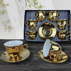 Luksuzni 6-dijelni Set Šolja "Gold" za elegantno uživanje u posluženju