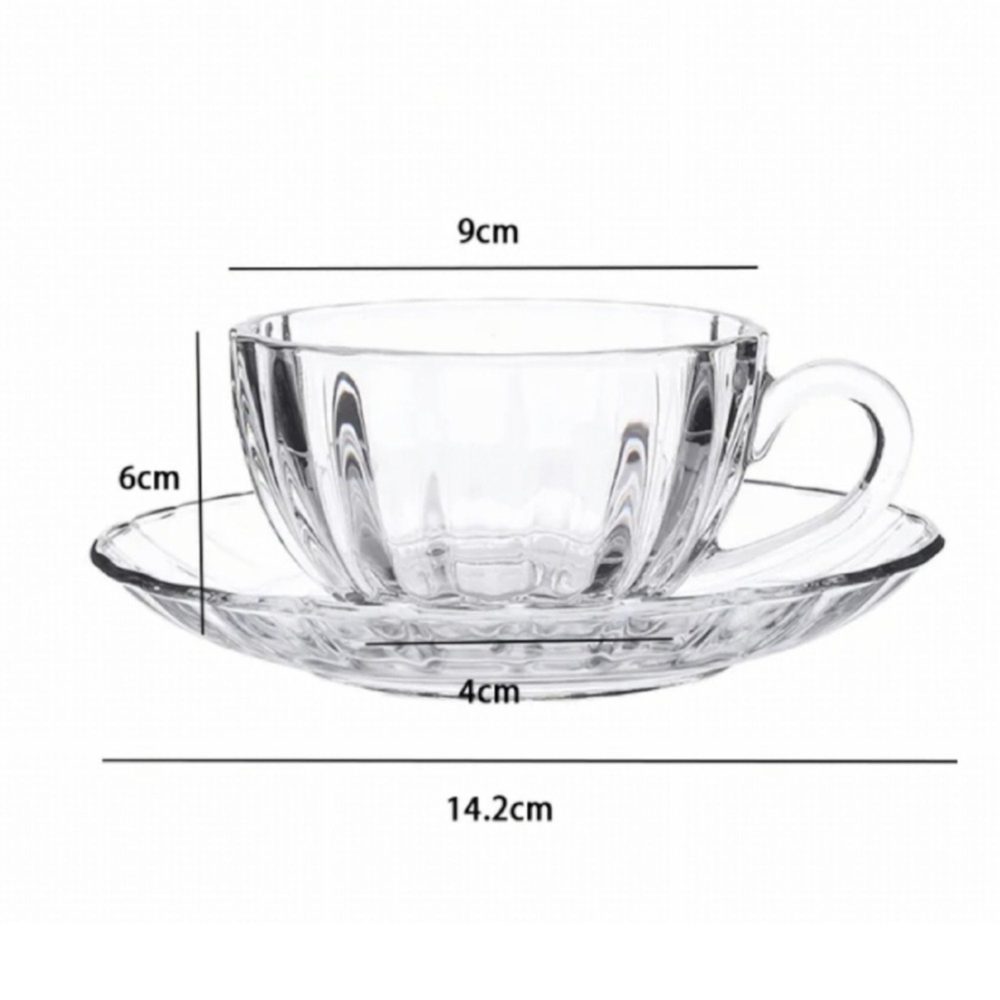 Elegantni 6-dijelni set šoljica "Glass