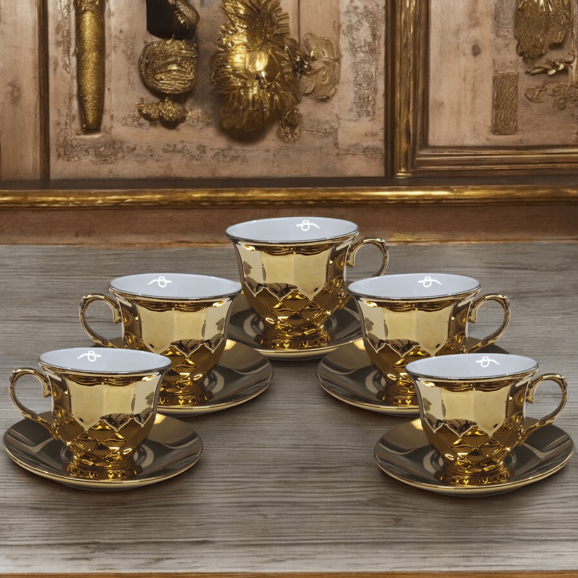 Luksuzni 6-dijelni Set Šolja "Gold" za elegantno uživanje u posluženju