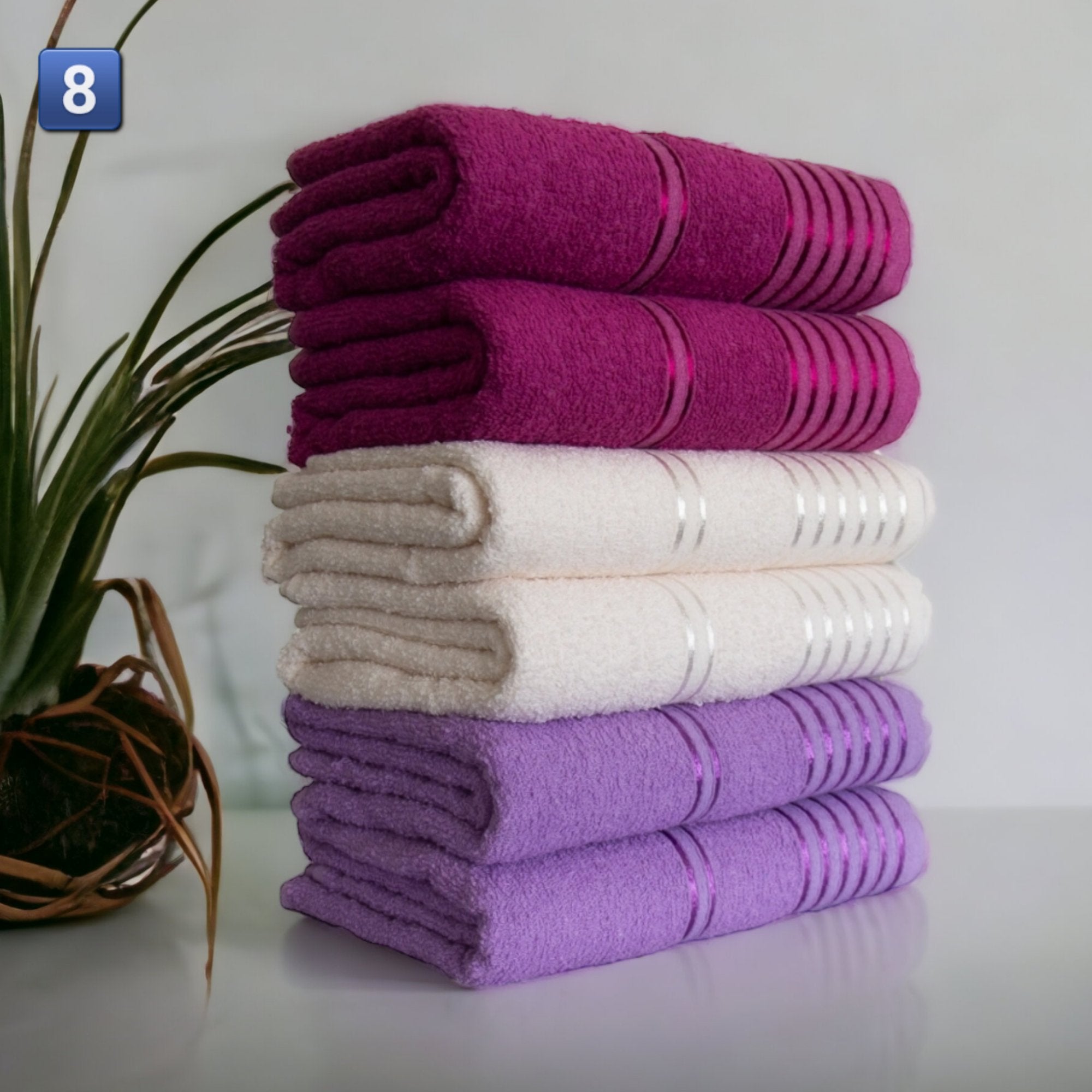 Luksuzni 6-dijelni set velikih turskih peškira