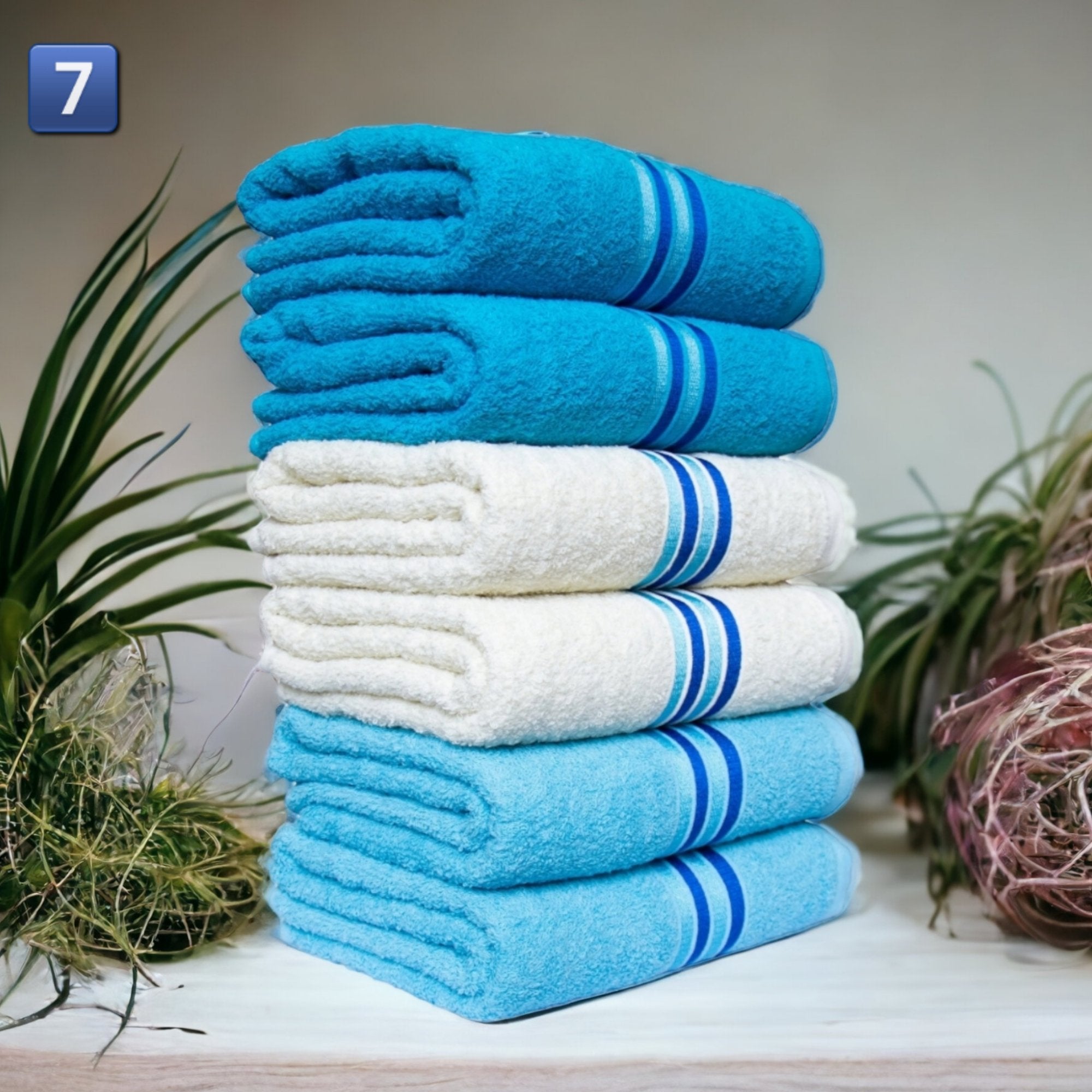 Luksuzni 6-dijelni set velikih turskih peškira
