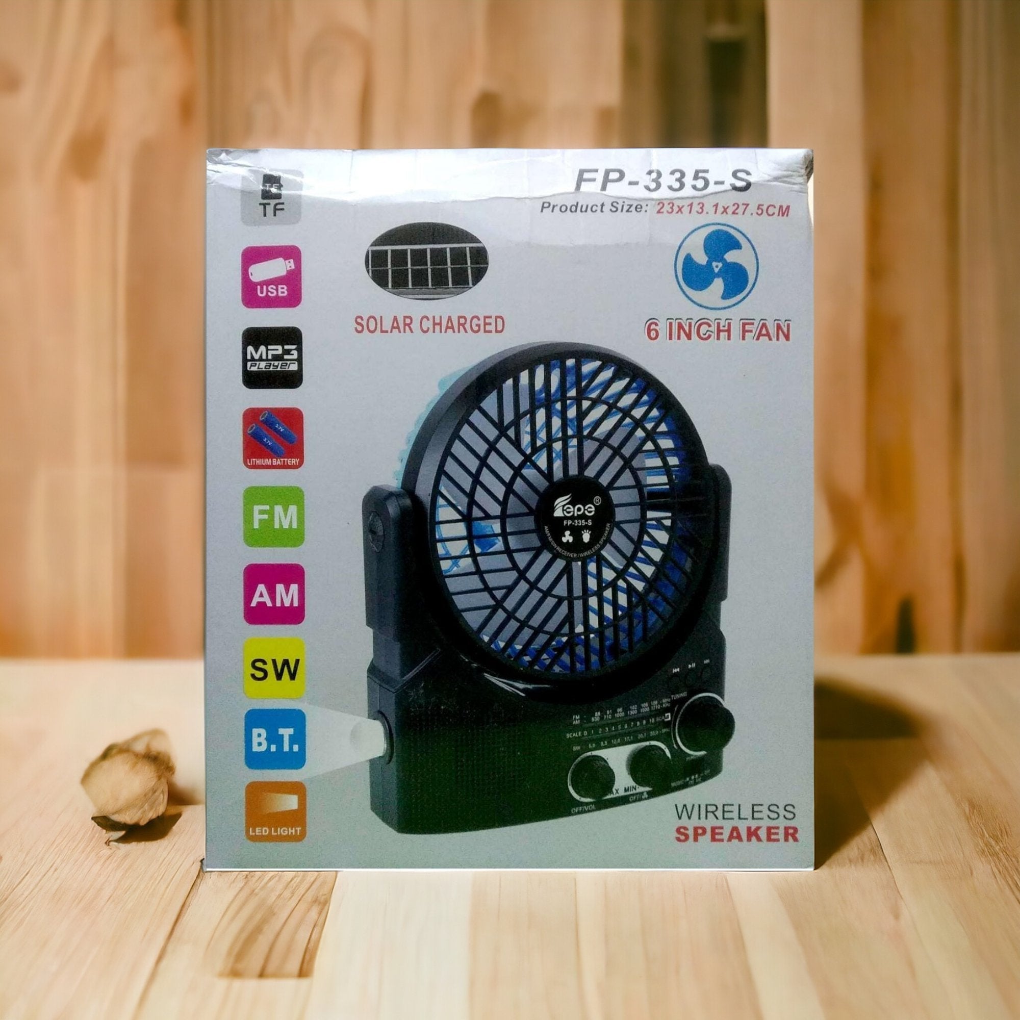 Inovativni 6u1 Solarni Ventilator sa BT, FM i MP3 Funkcijama