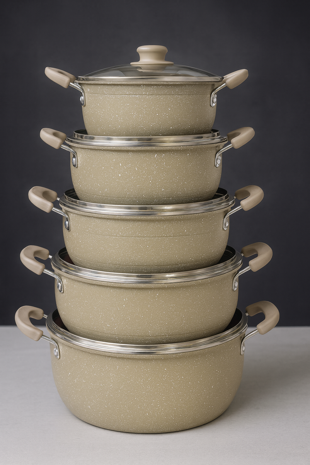 Granitni set šerpi 5u1 – Premium kvalitet za svaku kuhinju