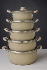 Granitni set šerpi 5u1 – Premium kvalitet za svaku kuhinju