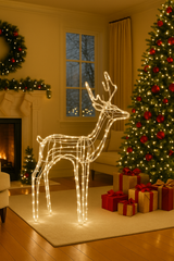 Praznični Irvas / Jelen – Svjetleća Dekoracija 80×90×45 cm