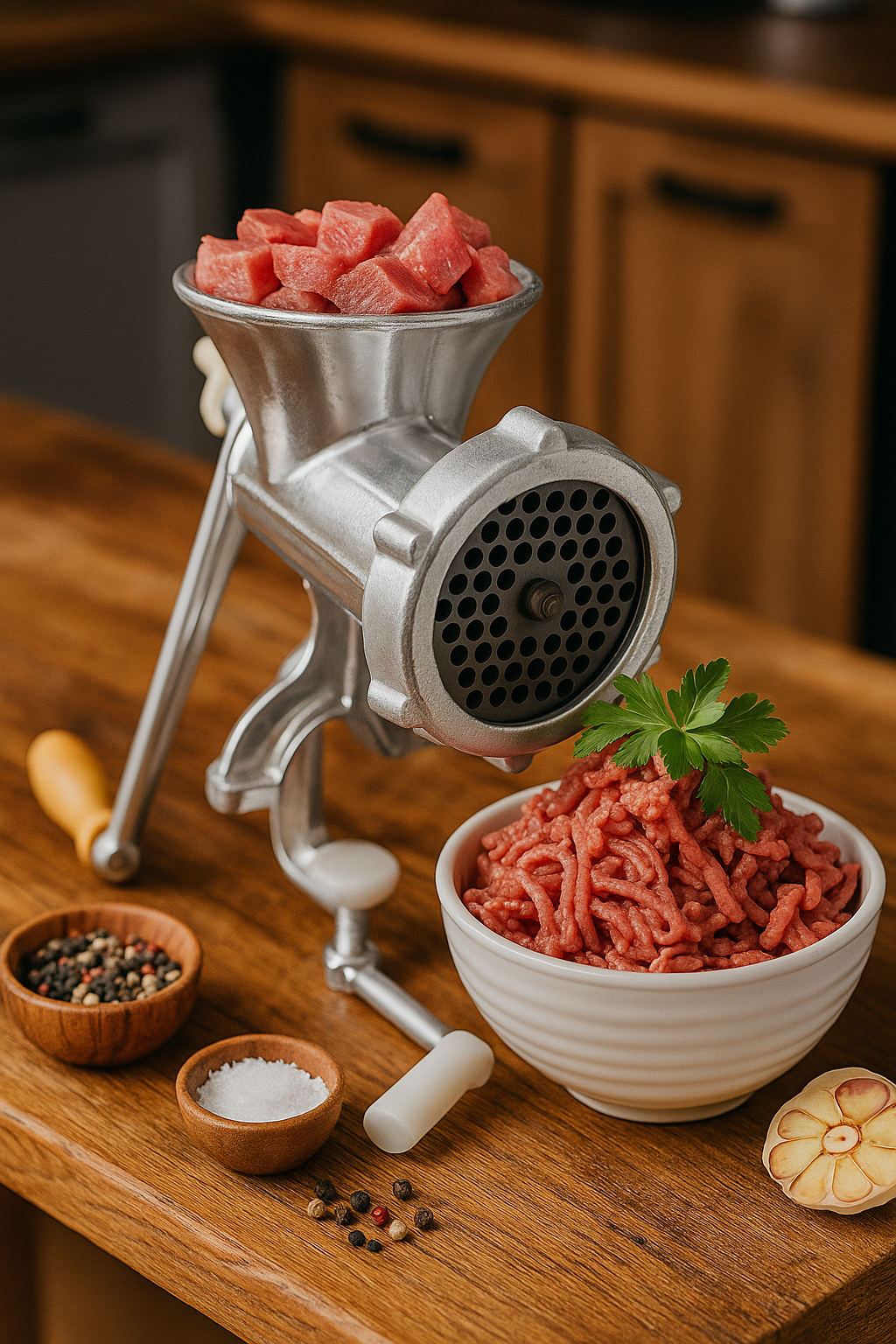 RUČNA METALNA MAŠINA ZA MLJEVENJE MESA – IZDRŽLJIVA I PRAKTIČNA!