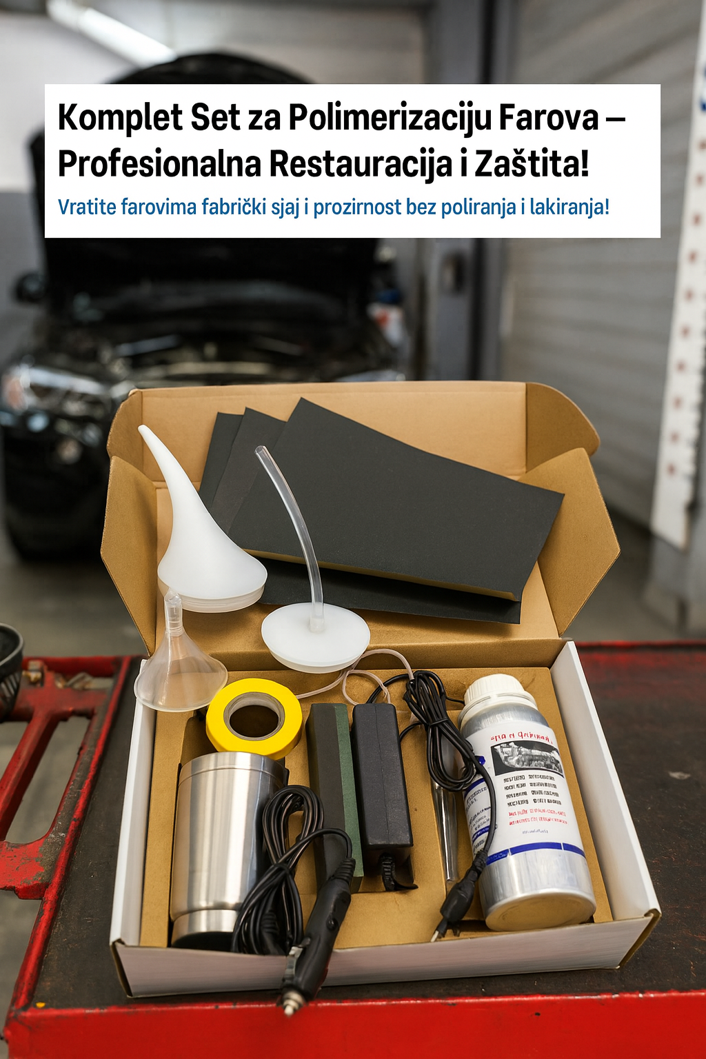 Komplet Set za Polimerizaciju Farova – Profesionalna Restauracija i Zaštita!