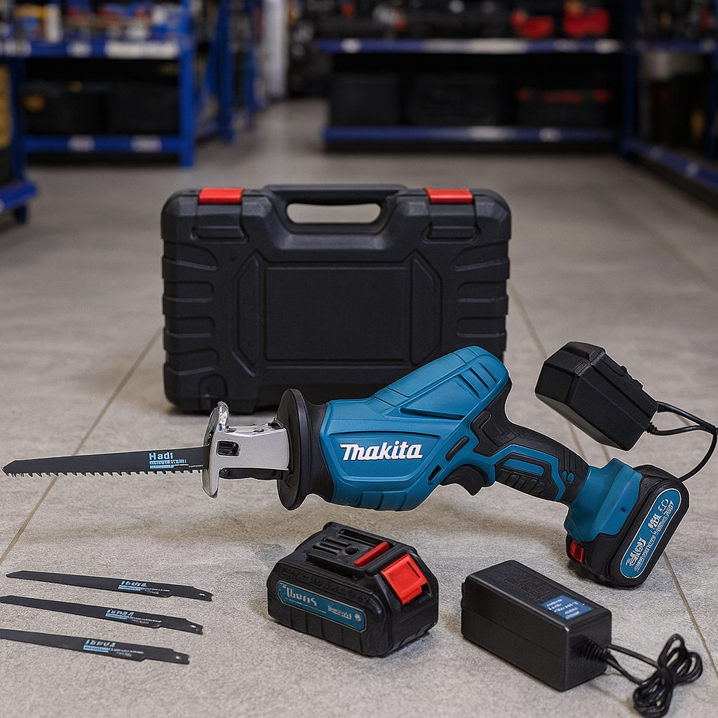 🔥 Akumulatorska Testera „Lisičiji Rep“ – Makita Sistem | 2 Baterije + Punjač + 4 Lista