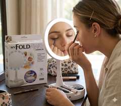 💄 Foldable USB LED Makeup Mirror – Sklopivo ogledalo sa LED svjetlom