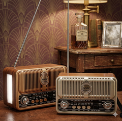 🔥 RETRO RADIO ZVUČNIK NNS NS-7081BT – FM/AM RADIO + BLUETOOTH + LED LAMPA 🔥