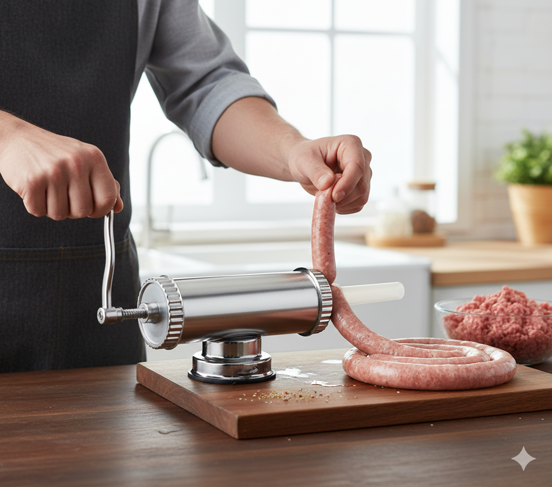 RUČNA MAŠINA ZA KOBASICE 2 LB – DOMAĆE KOBASICE KAO IZ MESARE! 🔥