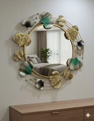 🪞 UKRASNO METALNO OGLEDALO – Ø 70 cm