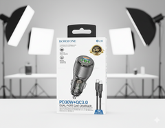 🚗⚡ BOROFONE BZ30 ABSOLUTE AUTO PUNJAČ – PD 30W + QC 3.0