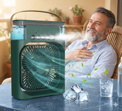 ❄️💧 MINI PERSONAL AIR COOLER – HLADI, OVLAŽUJE I OSVJETLJAVA! 🔥