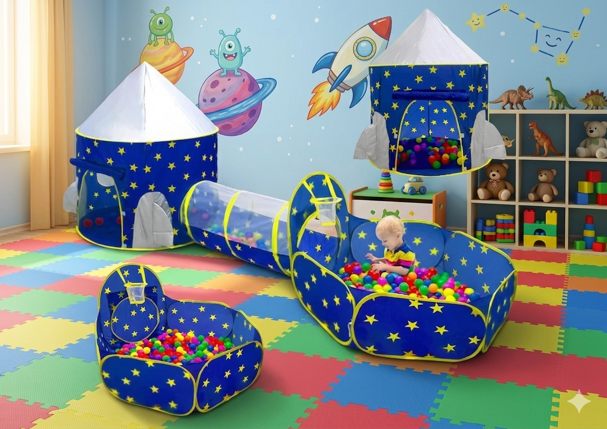 🚀✨ 3u1 DJEČIJI ŠATOR – SVEMIRSKA AVANTURA ZA NAJMLAĐE ✨🚀