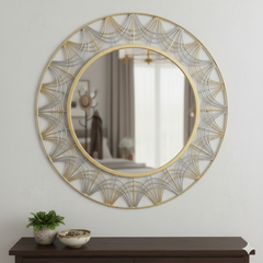 🪞 UKRASNO METALNO OGLEDALO – Ø 70 cm