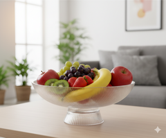 🍓 INCRIZMA ELEGANTNA STAKLENA ZDJELA NA POSTOLJU – 25 CM
