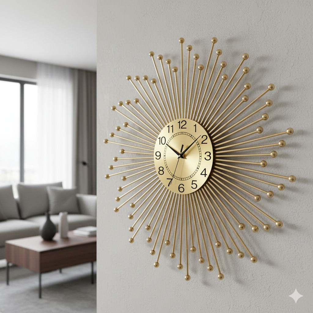 ELEGANTNI METALNI ZIDNI SAT Ø 45 cm – IMPRESIVAN DIZAJN, SAVRŠENA PRECIZNOST 🕰️