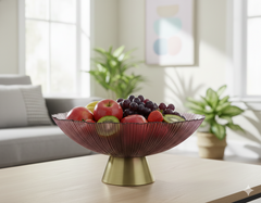 🍓 INCRIZMA ELEGANTNA STAKLENA ZDJELA NA POSTOLJU – 25 CM