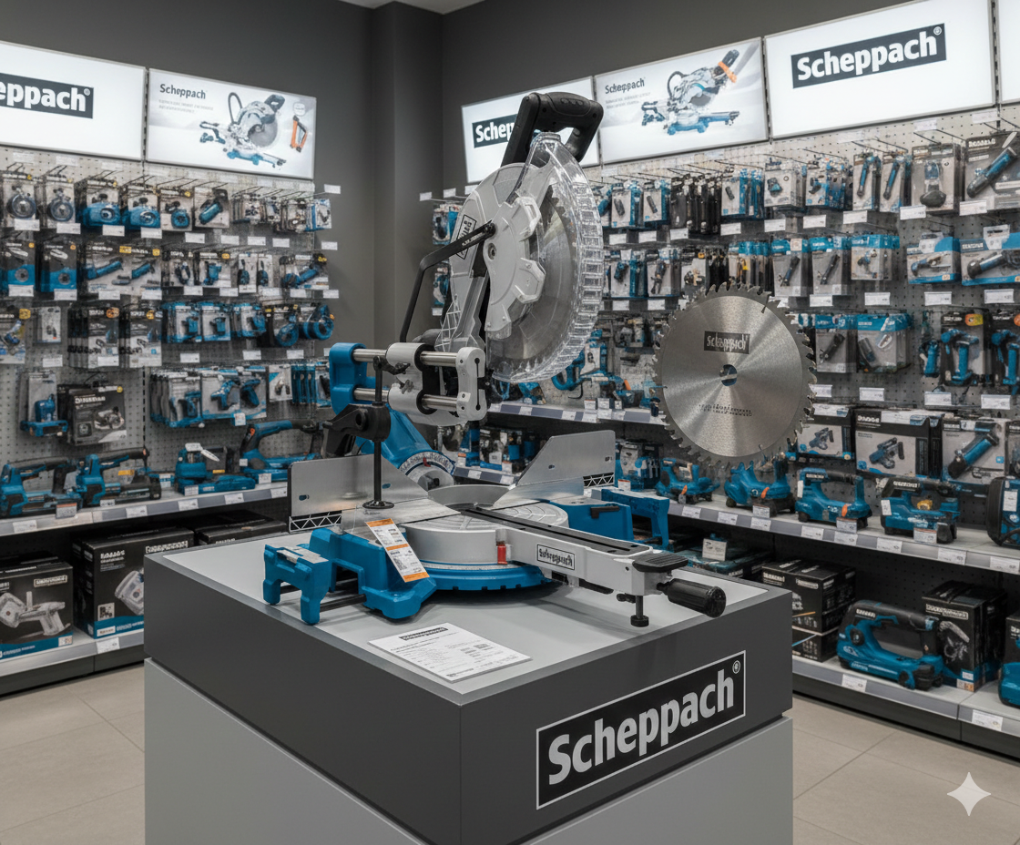⚡ PREKLOPNA POTEZNA PILA SCHEPPACH KZGS310PS-BE – 305 mm / 2000 W