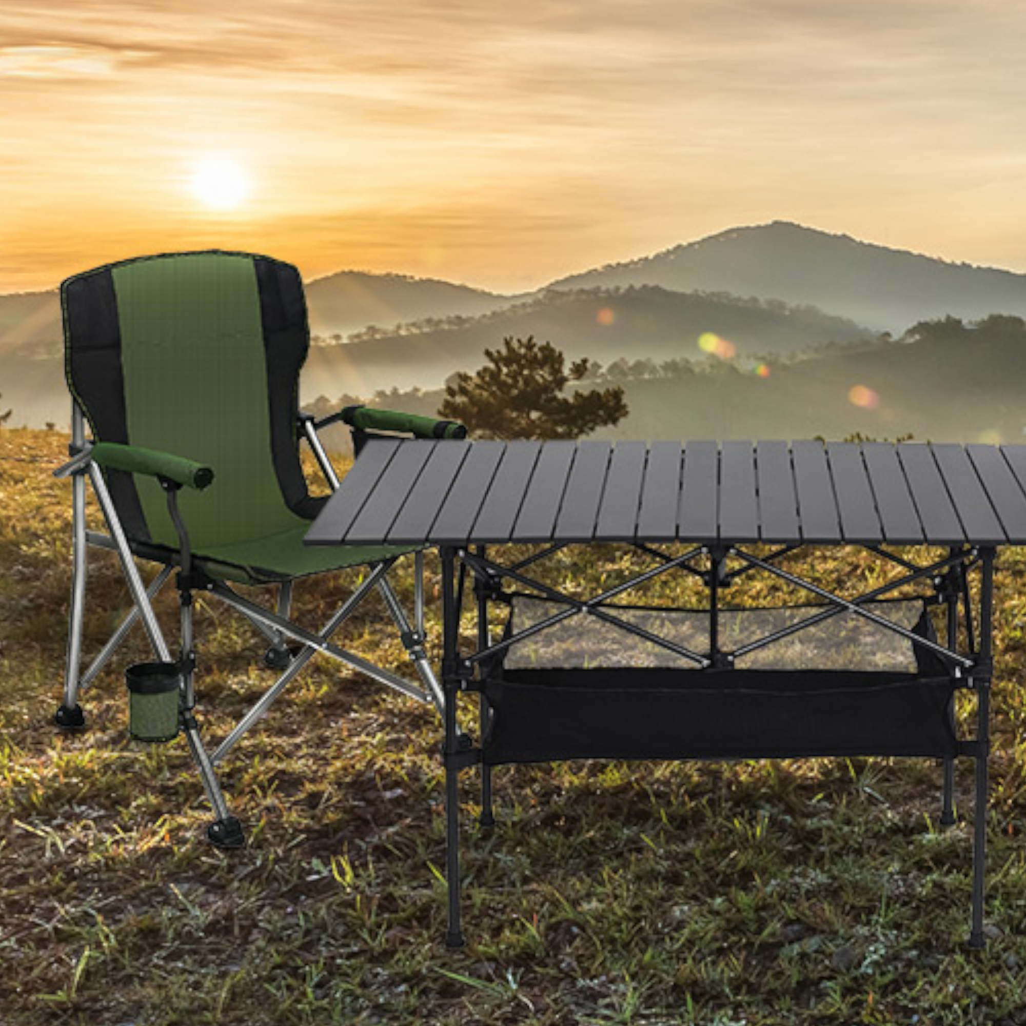 Sklopna Kamping Stolica za Udobno Odmaranje na Otvorenom