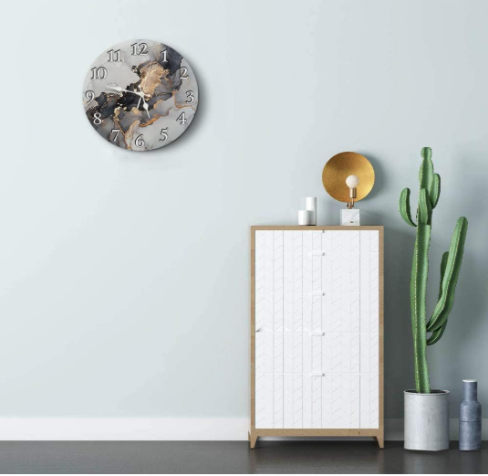 ZIDNI ELEGANTNI MERMERNI SAT Ø 25 cm – MINIMALIZAM KOJI OSTAVLJA UTISAK 🕰️