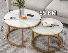 🛋️ MODERNI STOLIĆI 2u1 – CRNI MERMER