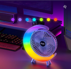 ❄️🌈 USB STOLNI VENTILATOR SA LED SVJETLIMA – TIH, SNAŽAN I PRENOSIV! 🔥