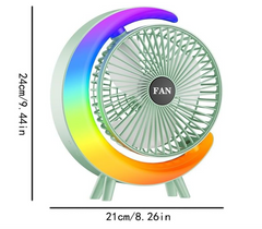 ❄️🌈 USB STOLNI VENTILATOR SA LED SVJETLIMA – TIH, SNAŽAN I PRENOSIV! 🔥