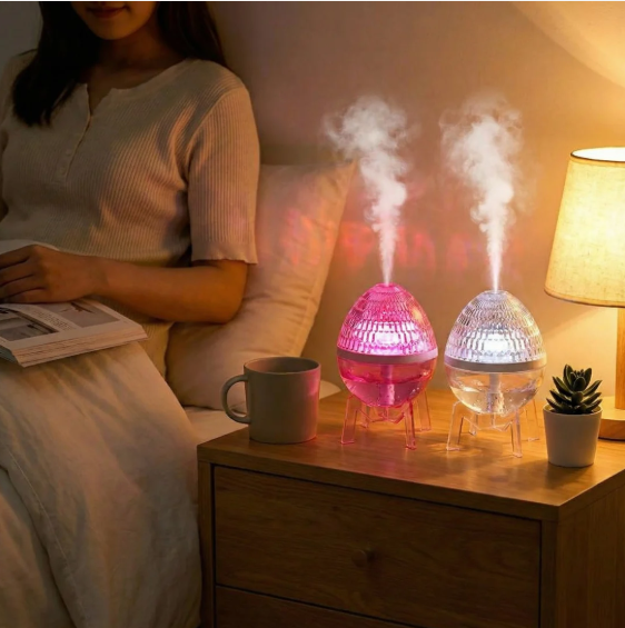 💎✨ AROMA DIFUZER “KRISTALNO JAJE” – 3U1 (MAGLICA + MIRIS + LED AMBIJENT)