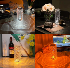 💎 ROSE CRYSTAL LED LAMPA – 16 BOJA 🌹