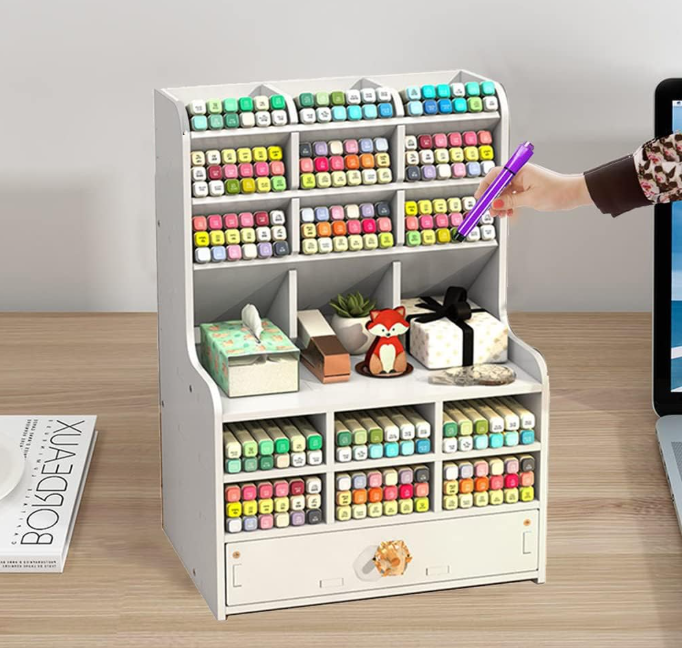 🗂️ ORGANIZATOR ZA STO SA LADICOM – RED NA STOLU = VIŠE PRODUKTIVNOSTI!
