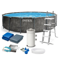 🏊 INTEX BAZEN SA METALNOM KONSTRUKCIJOM GREYWOOD PRISM FRAME PREMIUM 457 x 122 cm 🏊🔥