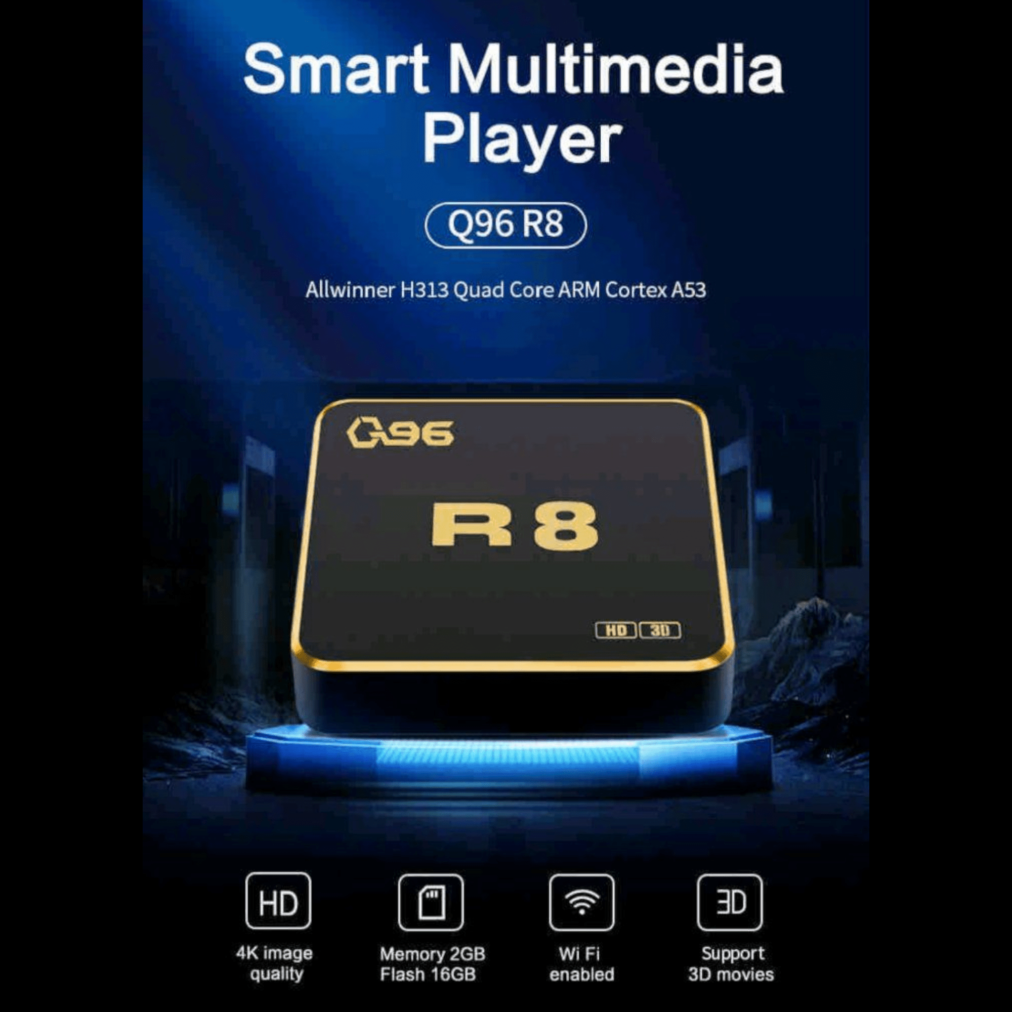 Q96 R8 Android Smart TV Box - 8GB RAM, 128GB Storage for Ultimate Entertainment Experience