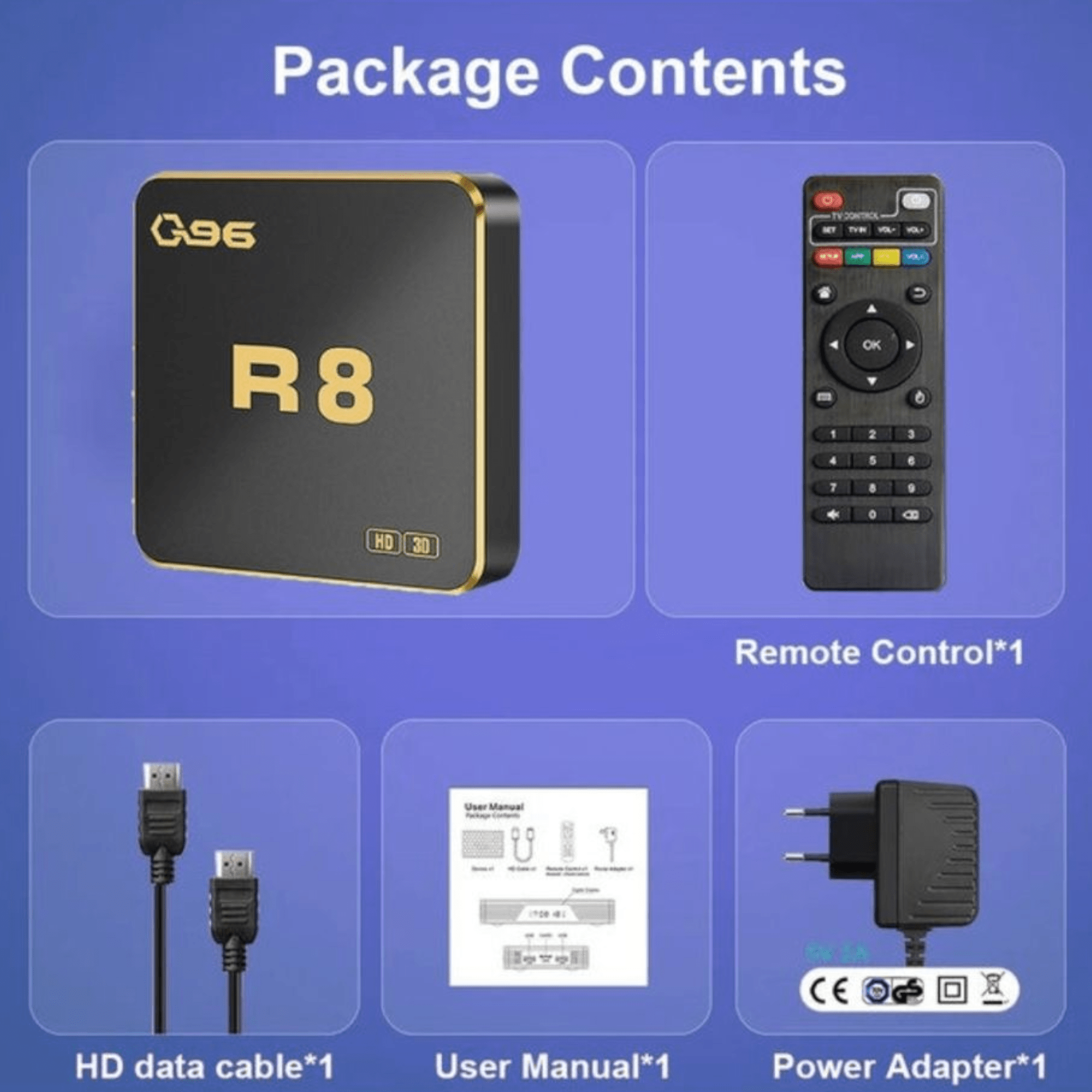 Q96 R8 Android Smart TV Box - 8GB RAM, 128GB Storage for Ultimate Entertainment Experience