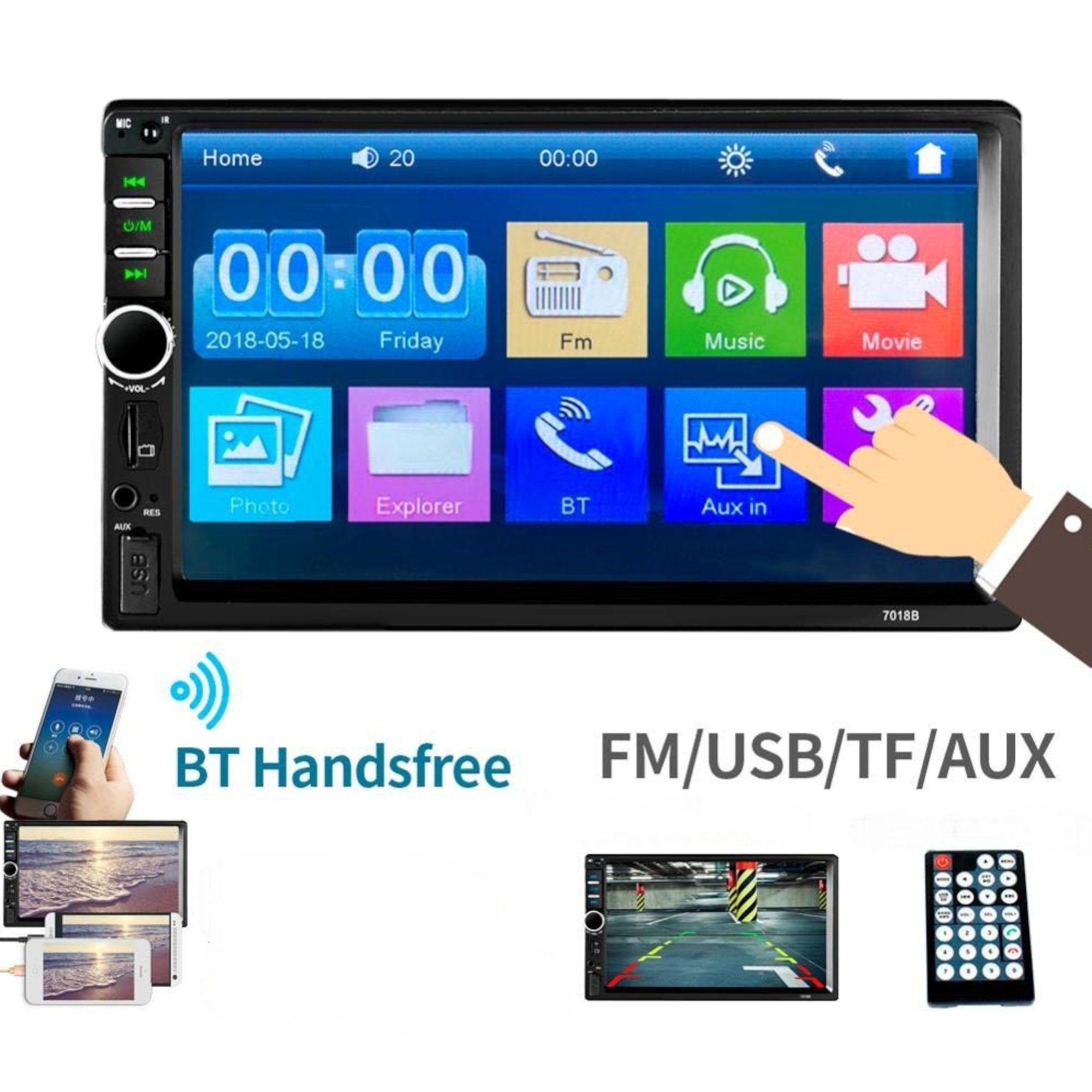 7" Touchscreen 2 Din Auto Multimedia System for Ultimate Entertainment