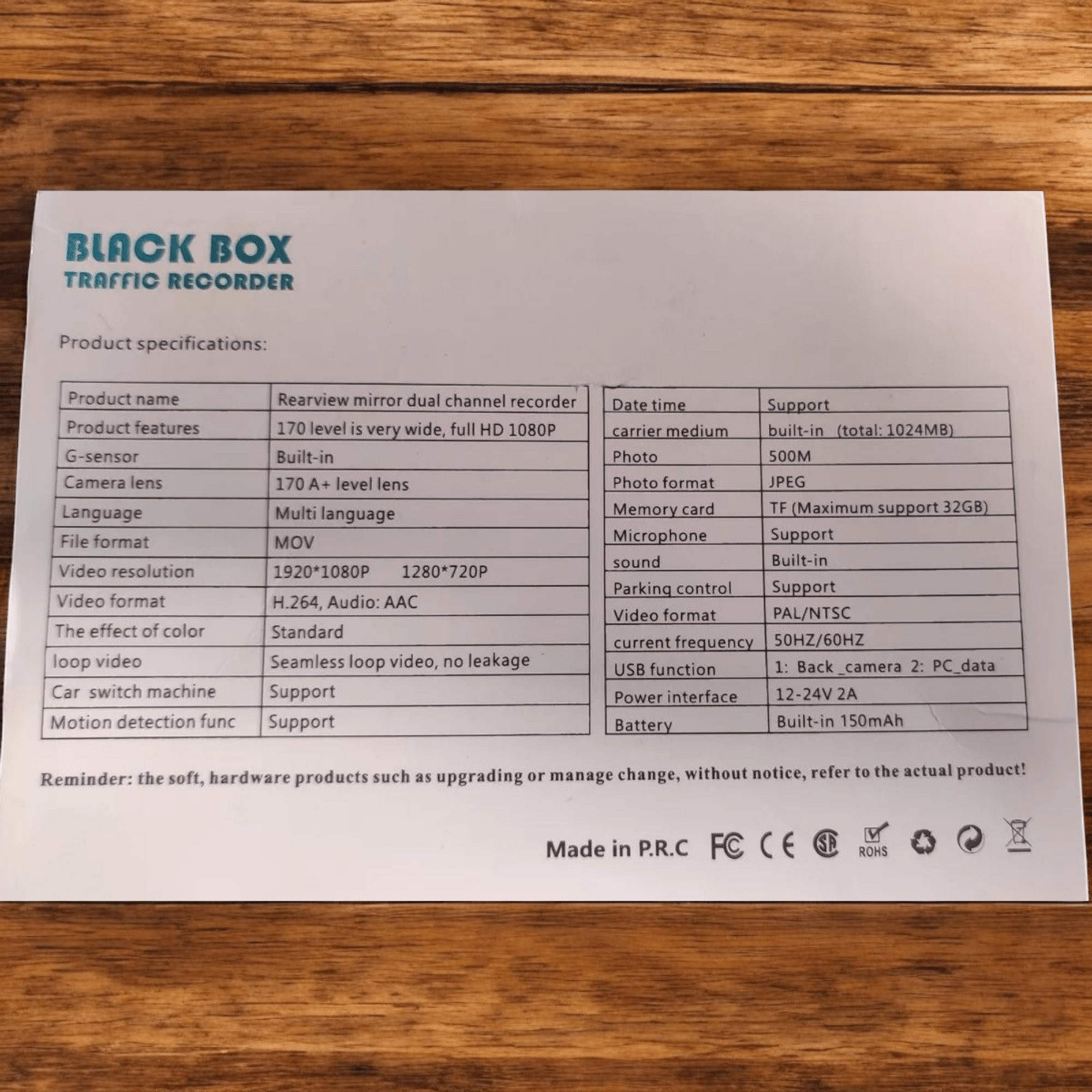 Kamera samochodowa "BLACK BOX" w jakości 1080P HD – Bezpieczeństwo i jakość w jednym!