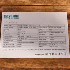 Kamera samochodowa "BLACK BOX" w jakości 1080P HD – Bezpieczeństwo i jakość w jednym!