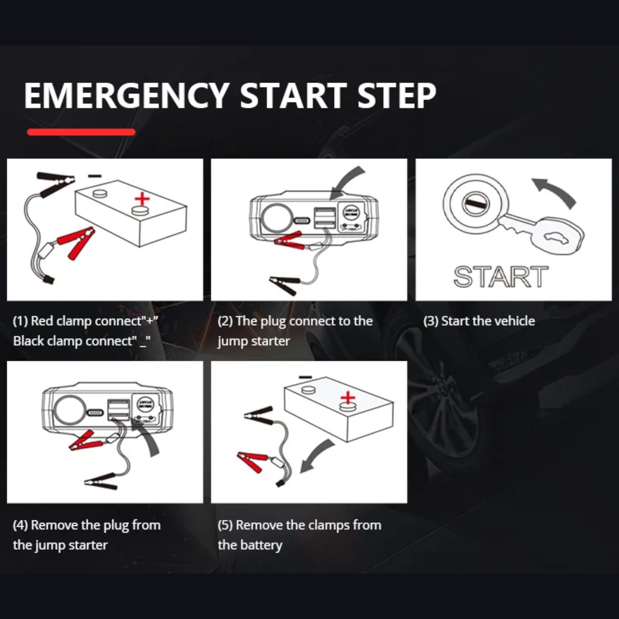 Powerful 12V Auto Starter for Instant Engine Ignition