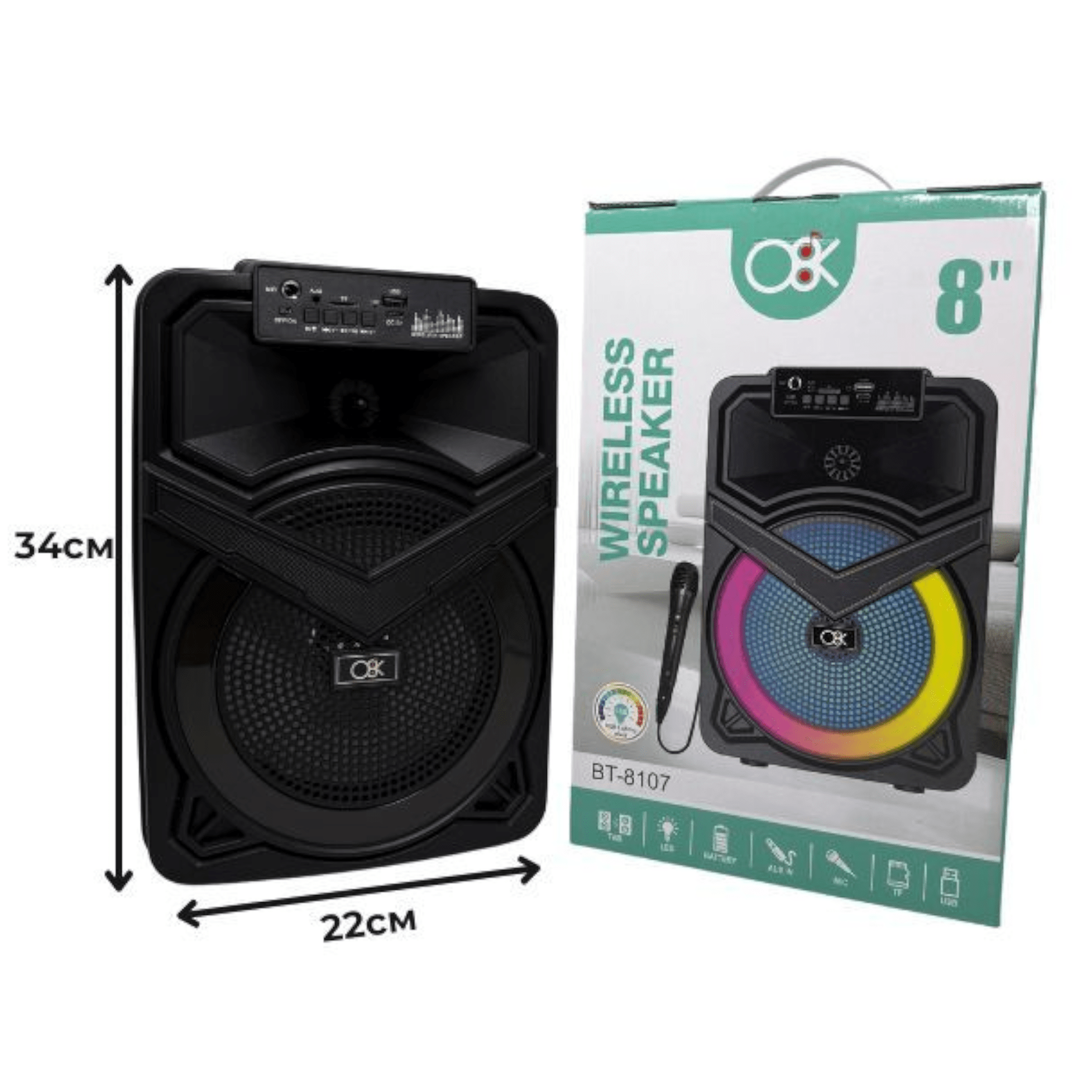 Slušajte omiljenu muziku uz Bežični BT-8107 zvučnik s mikrofonom!