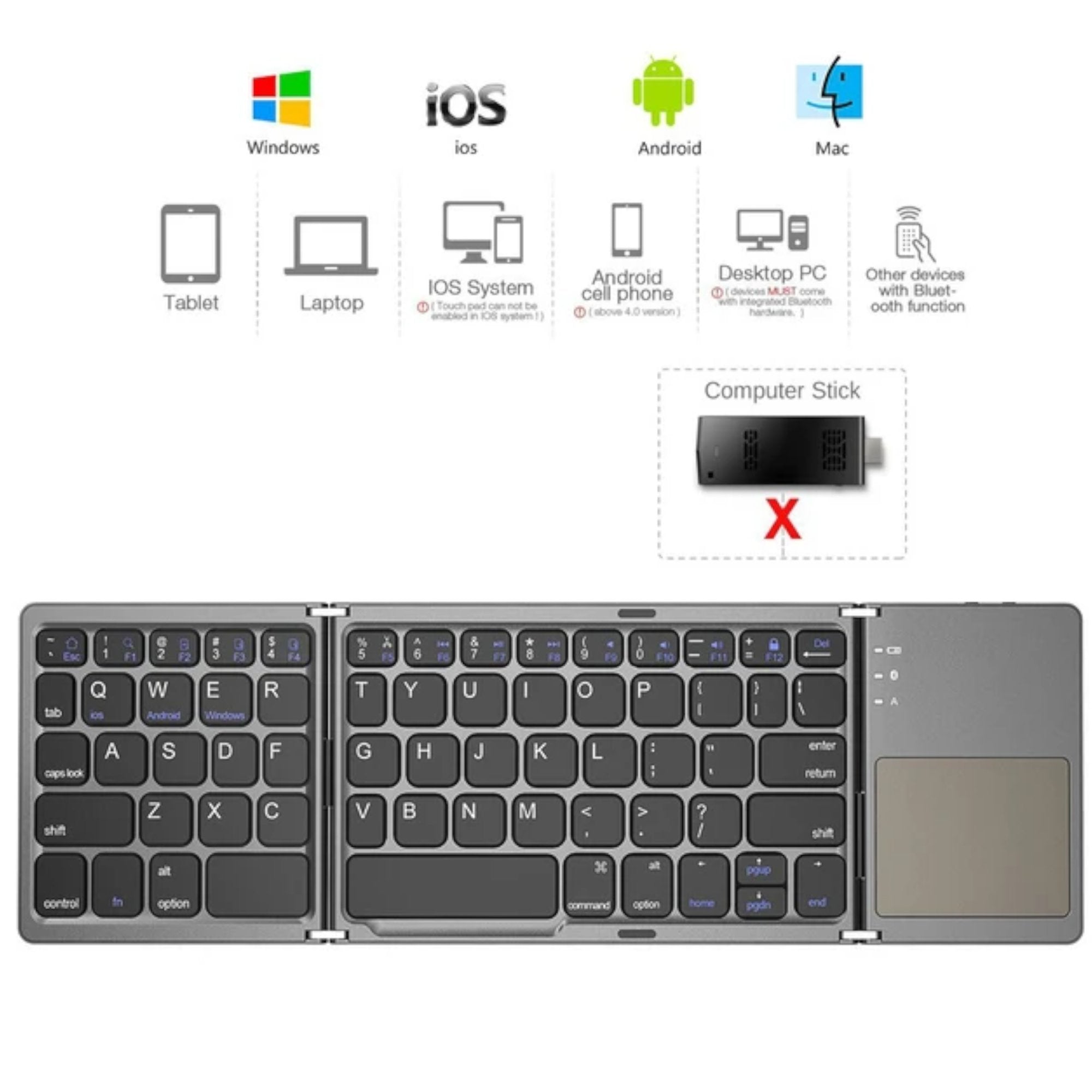 Elegantna Bluetooth Sklopiva Tipkovnica za Savršenu Povezivost