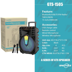 Elegantan BLUETOOTH ZVUČNIK GTS-1505 za savršeni zvuk svake prilike