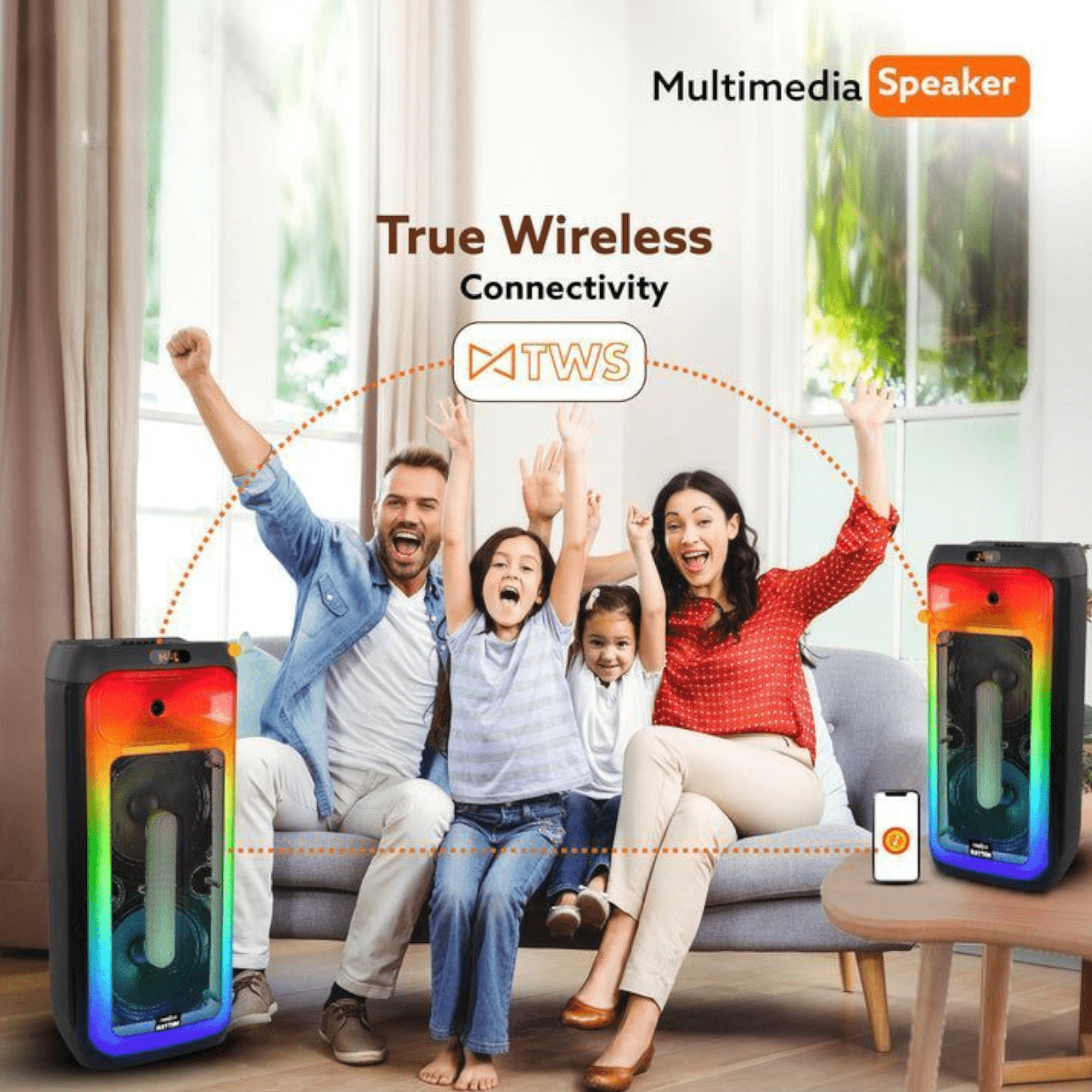 BT Zvučnik 2x1300W s Mikrofonom "EA 074" - Savršeni partner za vašu zabavu!